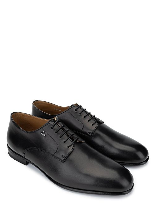 VALENTINO Erkek Hakiki Deri Siyah Klasik Ayakkabı - Görsel 3