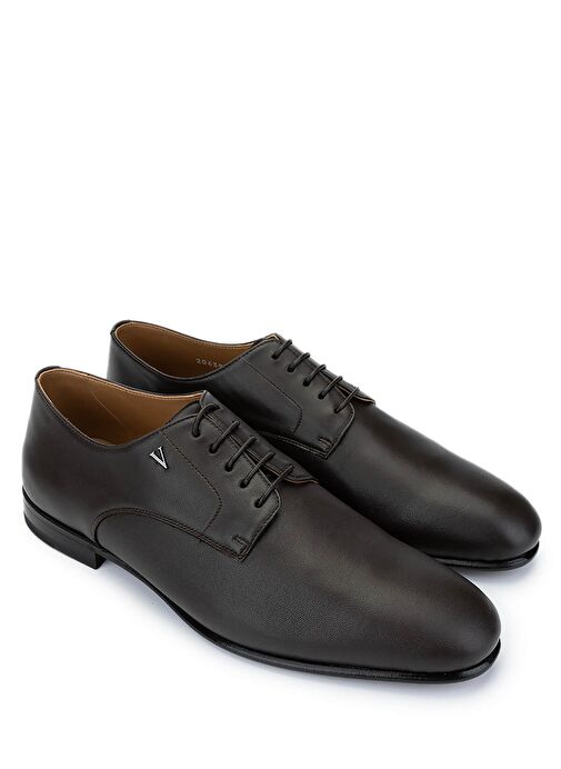 VALENTINO Erkek Hakiki Deri Kahverengi Klasik Ayakkabı - Görsel 3