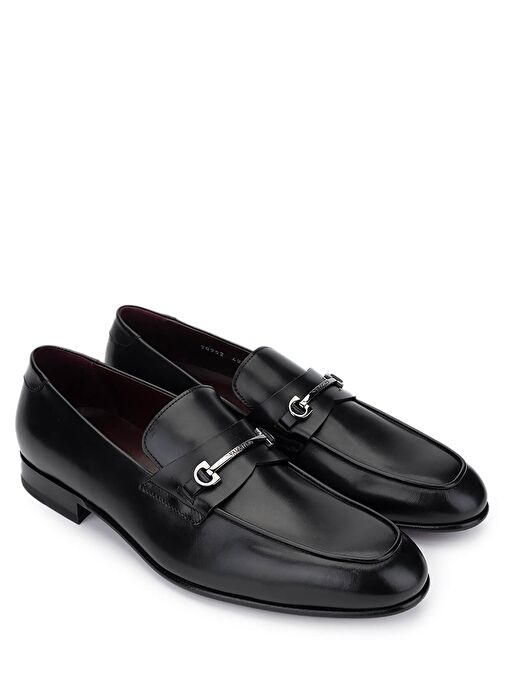 VALENTINO Erkek Hakiki Deri Siyah Klasik Ayakkabı - Görsel 3