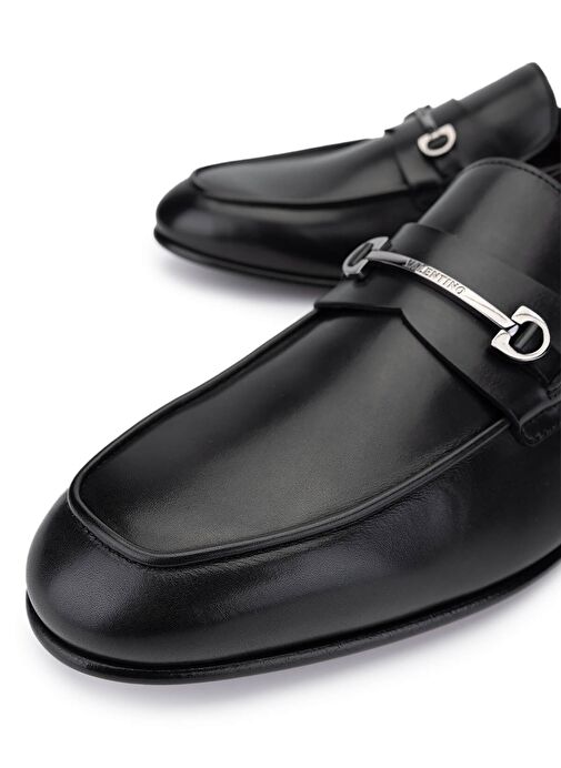 VALENTINO Erkek Hakiki Deri Siyah Klasik Ayakkabı - Görsel 4