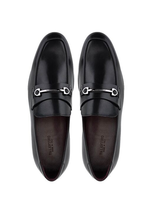 VALENTINO Erkek Hakiki Deri Siyah Klasik Ayakkabı - Görsel 6