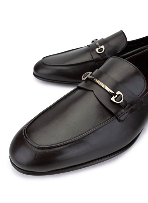 VALENTINO Erkek Hakiki Deri Kahverengi Klasik Ayakkabı - Görsel 4