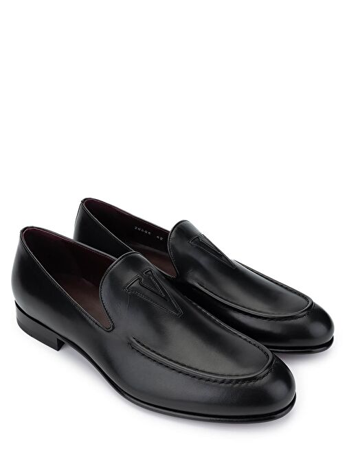 VALENTINO Erkek Hakiki Deri Siyah Klasik Ayakkabı - Görsel 3