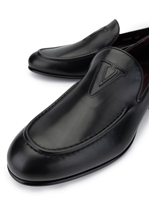 VALENTINO Erkek Hakiki Deri Siyah Klasik Ayakkabı - Görsel 4