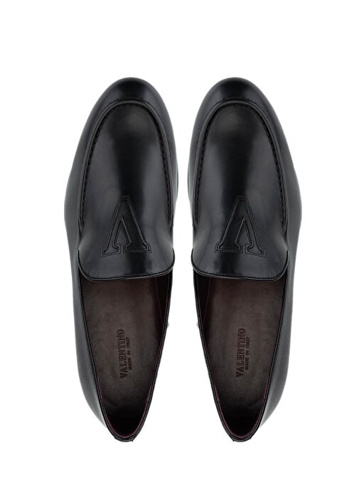 VALENTINO Erkek Hakiki Deri Siyah Klasik Ayakkabı - Görsel 6