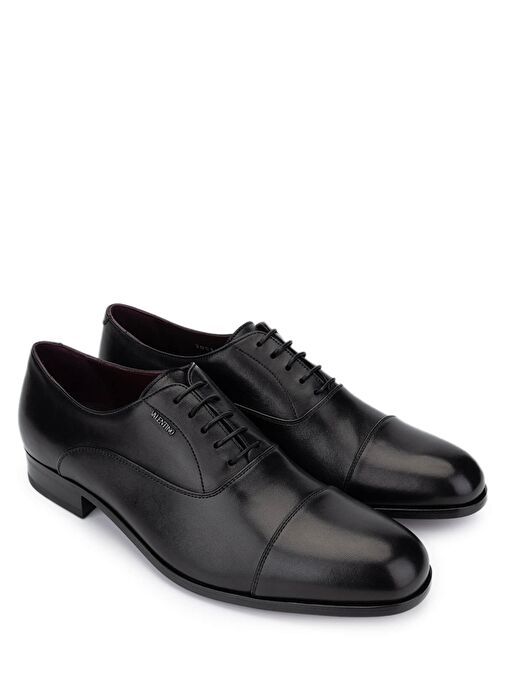 VALENTINO Erkek Hakiki Deri Siyah Klasik Ayakkabı - Görsel 3
