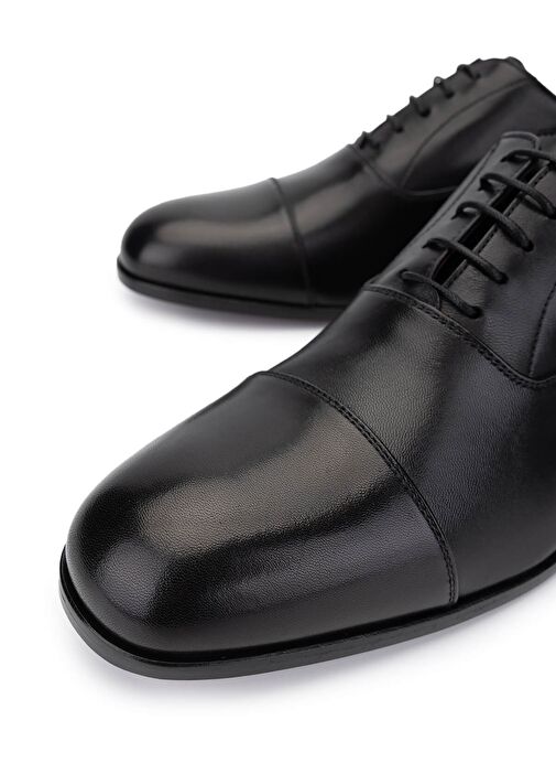 VALENTINO Erkek Hakiki Deri Siyah Klasik Ayakkabı - Görsel 4