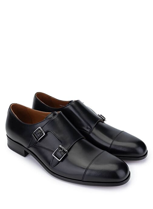 VALENTINO Erkek Hakiki Deri Siyah Klasik Ayakkabı - Görsel 3