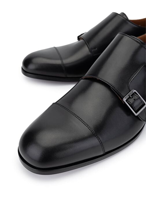 VALENTINO Erkek Hakiki Deri Siyah Klasik Ayakkabı - Görsel 4