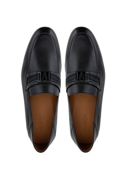 VALENTINO Erkek Hakiki Deri Siyah Klasik Ayakkabı - Görsel 6