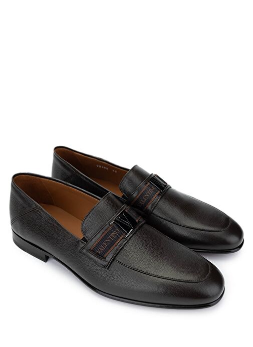 VALENTINO Erkek Hakiki Deri Kahverengi Klasik Ayakkabı - Görsel 3