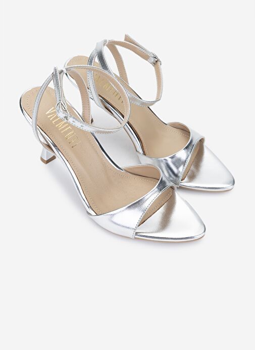 Valmenti Kadın Suni Deri Lame Topuklu Ayakkabı - Görsel 3