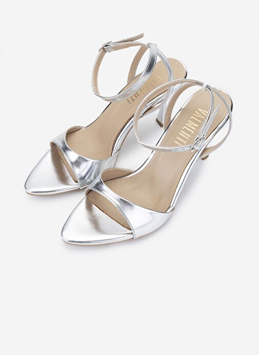 Valmenti Kadın Suni Deri Lame Topuklu Ayakkabı - Görsel 6