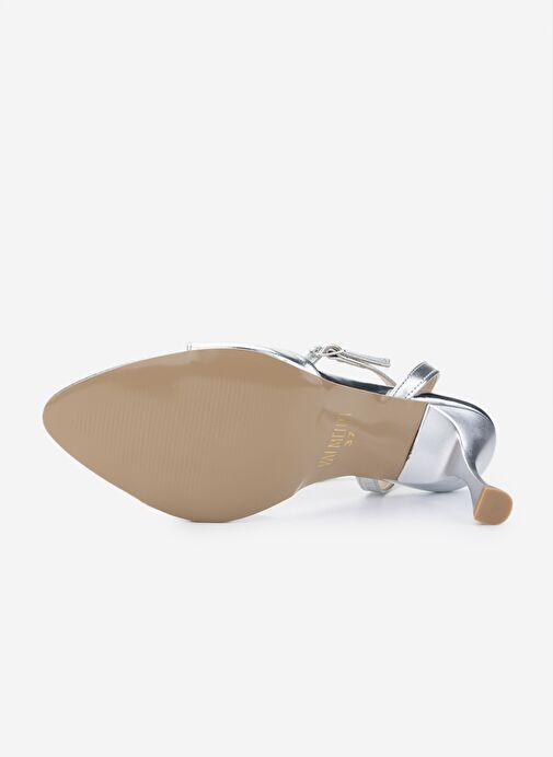 Valmenti Kadın Suni Deri Lame Topuklu Ayakkabı - Görsel 5