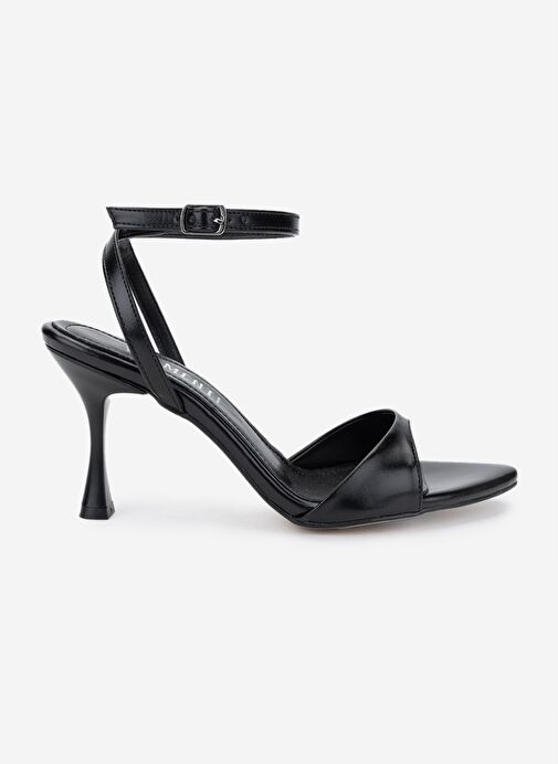 Valmenti Kadın Suni Deri Siyah Topuklu Ayakkabı - Görsel 2