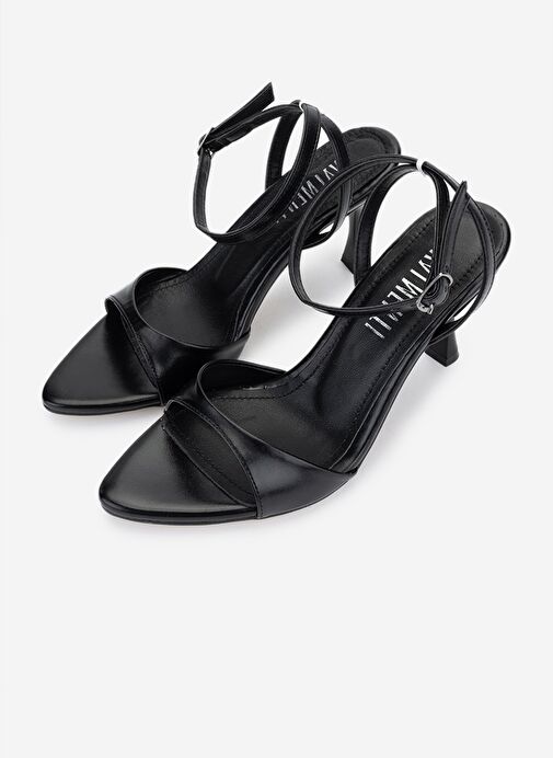 Valmenti Kadın Suni Deri Siyah Topuklu Ayakkabı - Görsel 6