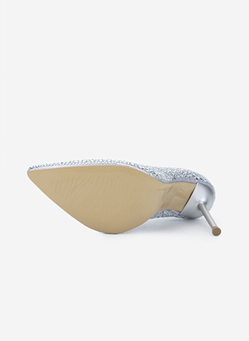 Valmenti Kadın Suni Deri Gri Topuklu Ayakkabı - Görsel 5