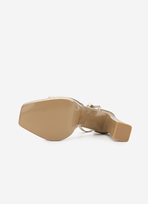 Valmenti Kadın Suni Deri Dore Topuklu Ayakkabı - Görsel 6