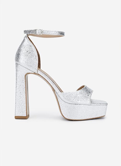 Valmenti Kadın Suni Deri Lame Topuklu Ayakkabı - Görsel 2