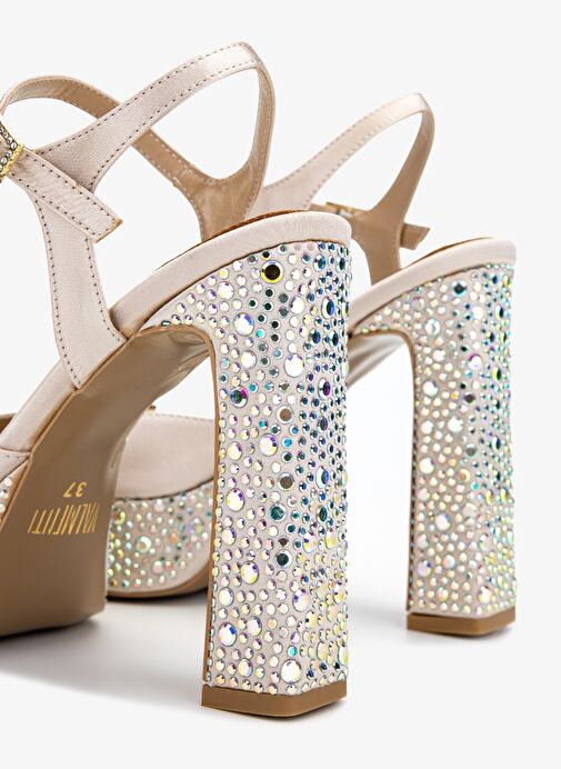 Valmenti Kadın Bej Suni Deri Topuklu Ayakkabı - Görsel 6