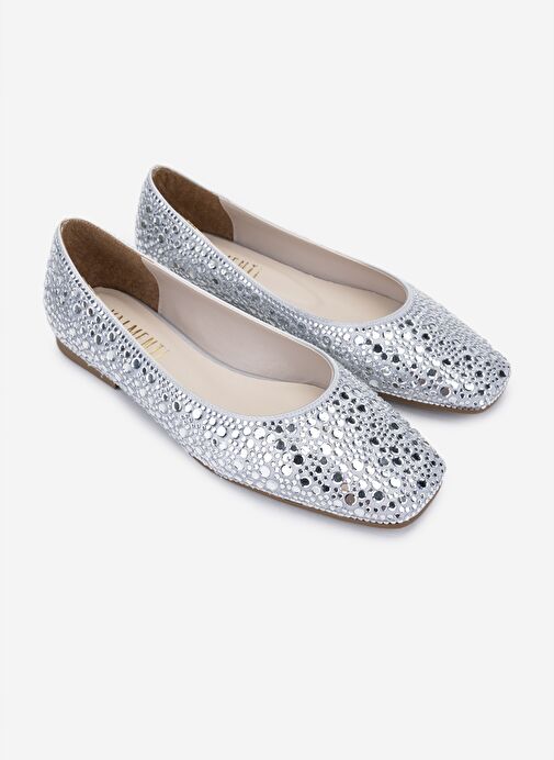 Valmenti Kadın Suni Deri Lame Babet Ayakkabı - Görsel 3