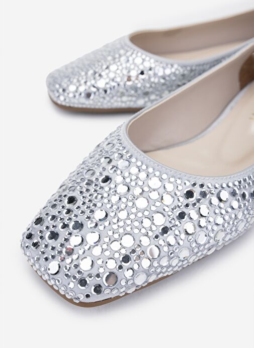 Valmenti Kadın Suni Deri Lame Babet Ayakkabı - Görsel 4