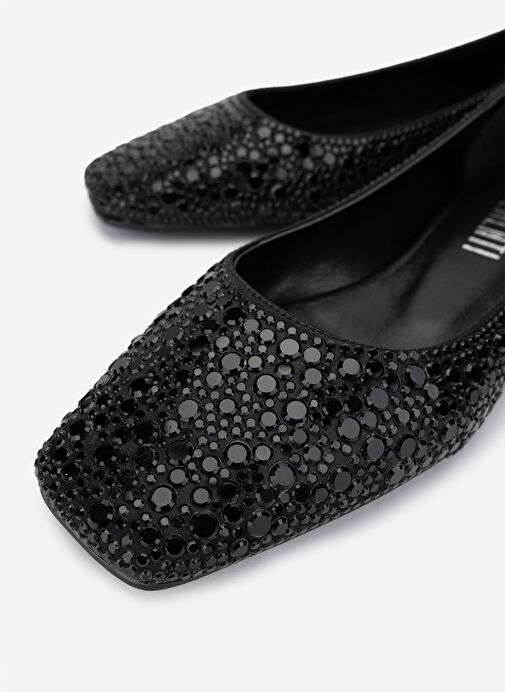 Valmenti Kadın Suni Deri Siyah Babet Ayakkabı - Görsel 4