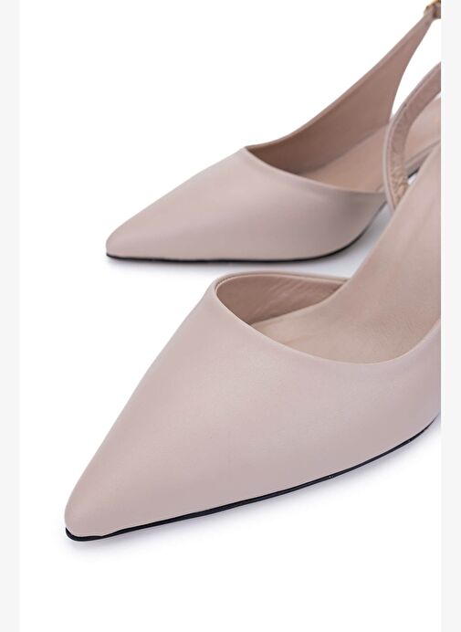 Tamer Tanca Kadın Hakiki Deri Vizon Topuklu Ayakkabı - Görsel 4