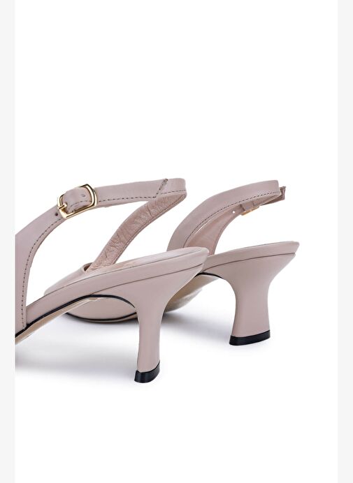 Tamer Tanca Kadın Hakiki Deri Vizon Topuklu Ayakkabı - Görsel 5