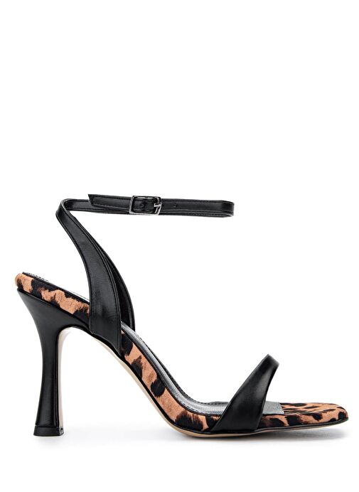 Tamer Tanca Kadın Suni Deri Leopar Topuklu Ayakkabı - Görsel 2