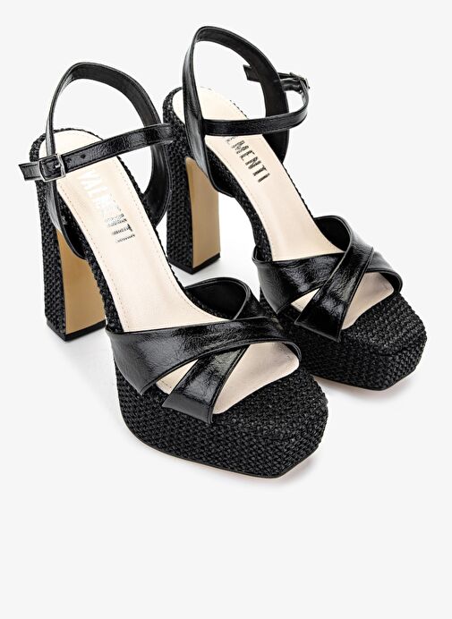 Valmenti Kadın Suni Deri Siyah Topuklu Ayakkabı - Görsel 3