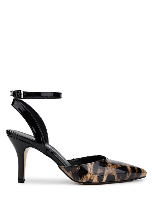 Tamer Tanca Kadın Suni Deri Leopar Topuklu Ayakkabı - Görsel 2