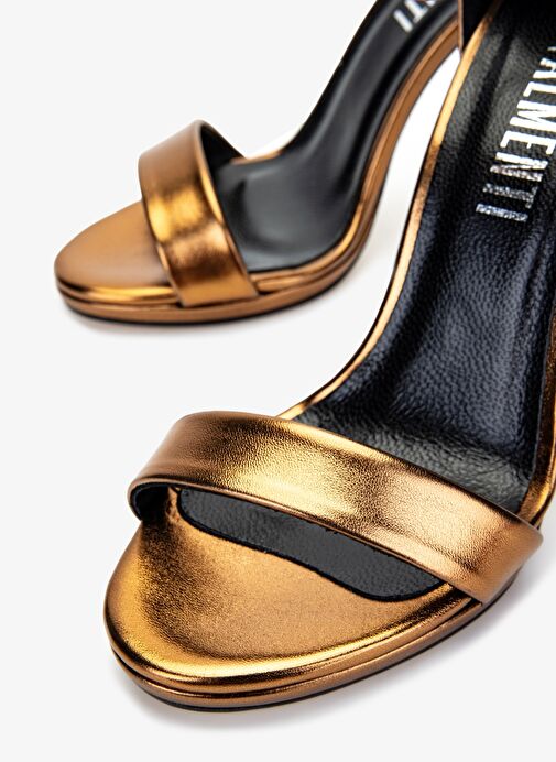 Valmenti Kadın Suni Deri Turuncu Topuklu Ayakkabı - Görsel 4