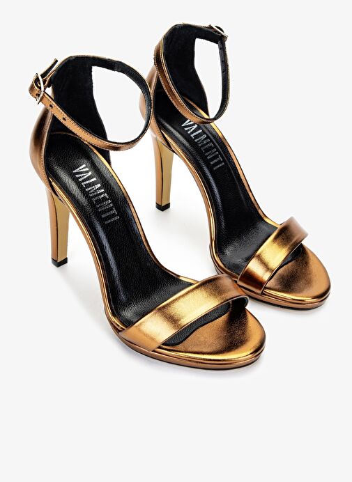 Valmenti Kadın Suni Deri Turuncu Topuklu Ayakkabı - Görsel 3