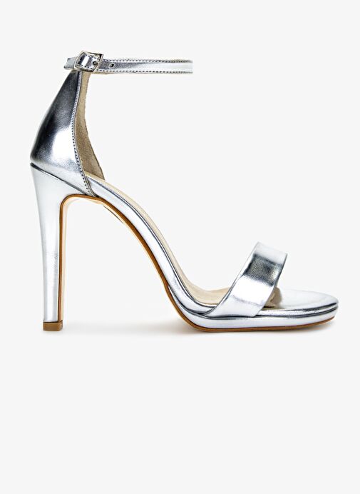 Valmenti Kadın Suni Deri Lame Topuklu Ayakkabı - Görsel 2