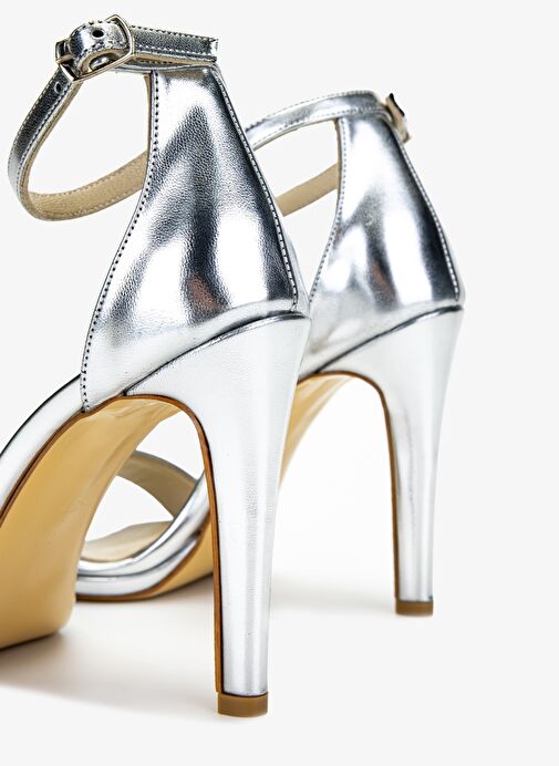 Valmenti Kadın Suni Deri Lame Topuklu Ayakkabı - Görsel 6