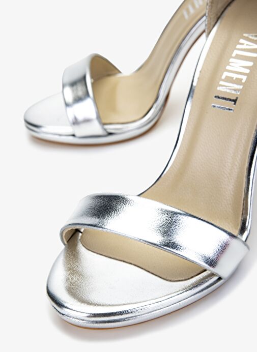 Valmenti Kadın Suni Deri Lame Topuklu Ayakkabı - Görsel 4