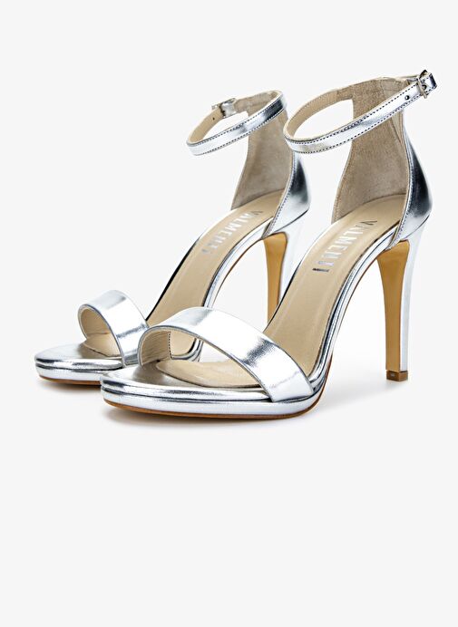 Valmenti Kadın Suni Deri Lame Topuklu Ayakkabı - Görsel 5