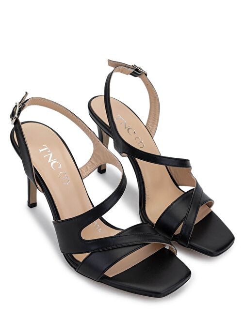 Tamer Tanca Kadın Hakiki Deri Siyah Deri Topuklu Ayakkabı - Görsel 3