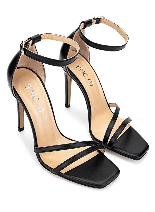 Tamer Tanca Kadın Hakiki Deri Siyah Deri Topuklu Ayakkabı - Görsel 3