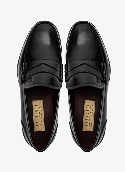 Valmenti Erkek Hakiki Deri Siyah Açma Klasik Ayakkabı - Görsel 5