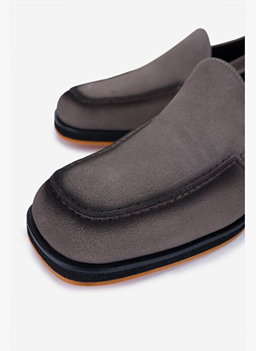 Valmenti Erkek Hakiki Deri Vizon Süet Loafer Ayakkabı - Görsel 4