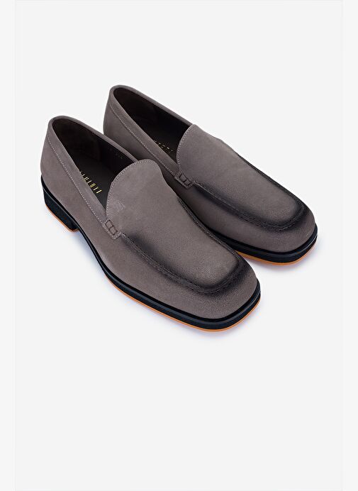 Valmenti Erkek Hakiki Deri Vizon Süet Loafer Ayakkabı - Görsel 3