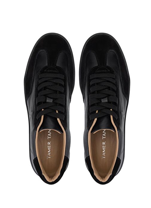 Tamer Tanca Erkek Hakiki Deri Siyah Sneakers & Spor Ayakkabı - Görsel 6