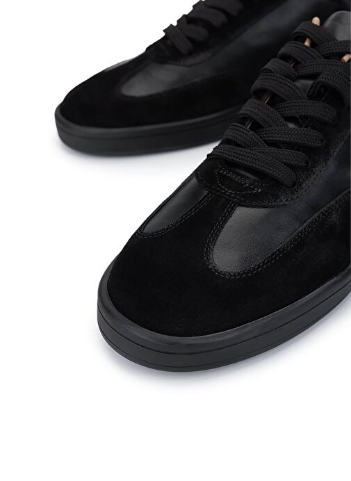 Tamer Tanca Erkek Hakiki Deri Siyah Sneakers & Spor Ayakkabı - Görsel 4