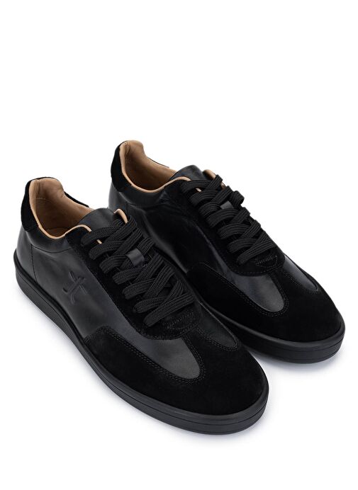 Tamer Tanca Erkek Hakiki Deri Siyah Sneakers & Spor Ayakkabı - Görsel 3