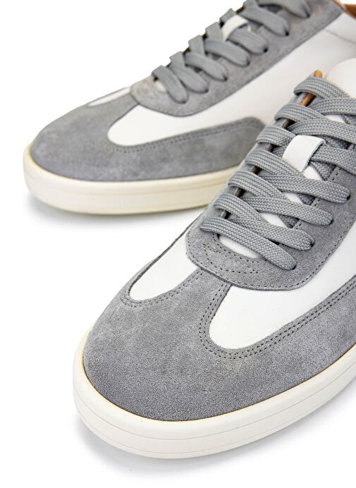 Tamer Tanca Erkek Hakiki Deri Bej Sneakers & Spor Ayakkabı - Görsel 5
