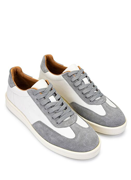Tamer Tanca Erkek Hakiki Deri Bej Sneakers & Spor Ayakkabı - Görsel 3
