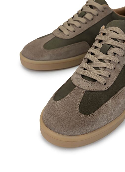 Tamer Tanca Erkek Hakiki Deri Haki Sneakers & Spor Ayakkabı - Görsel 4