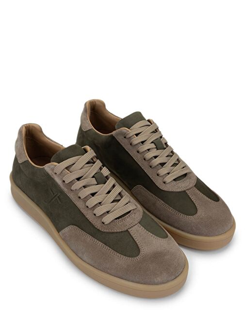 Tamer Tanca Erkek Hakiki Deri Haki Sneakers & Spor Ayakkabı - Görsel 3